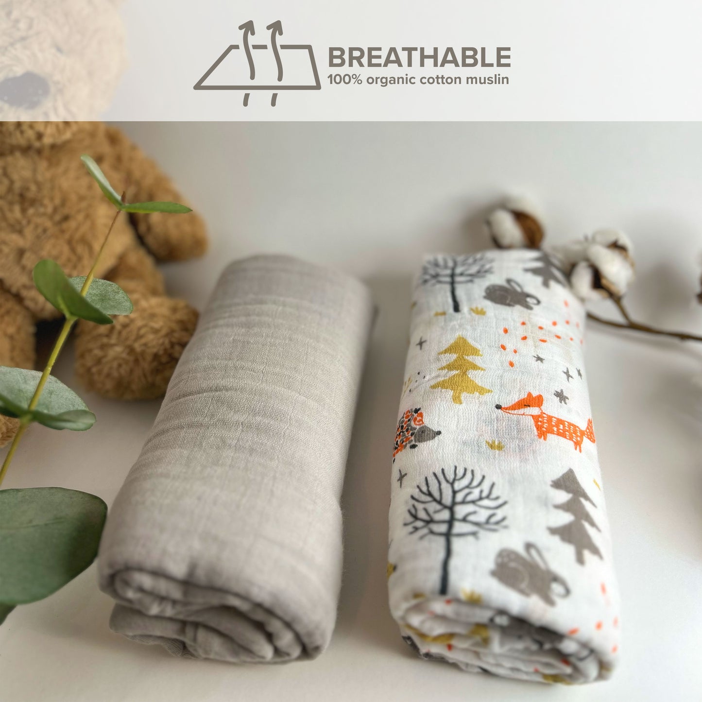 Organic Cotton Blankets | Muslin Swaddle | Kalomah General Mercantile