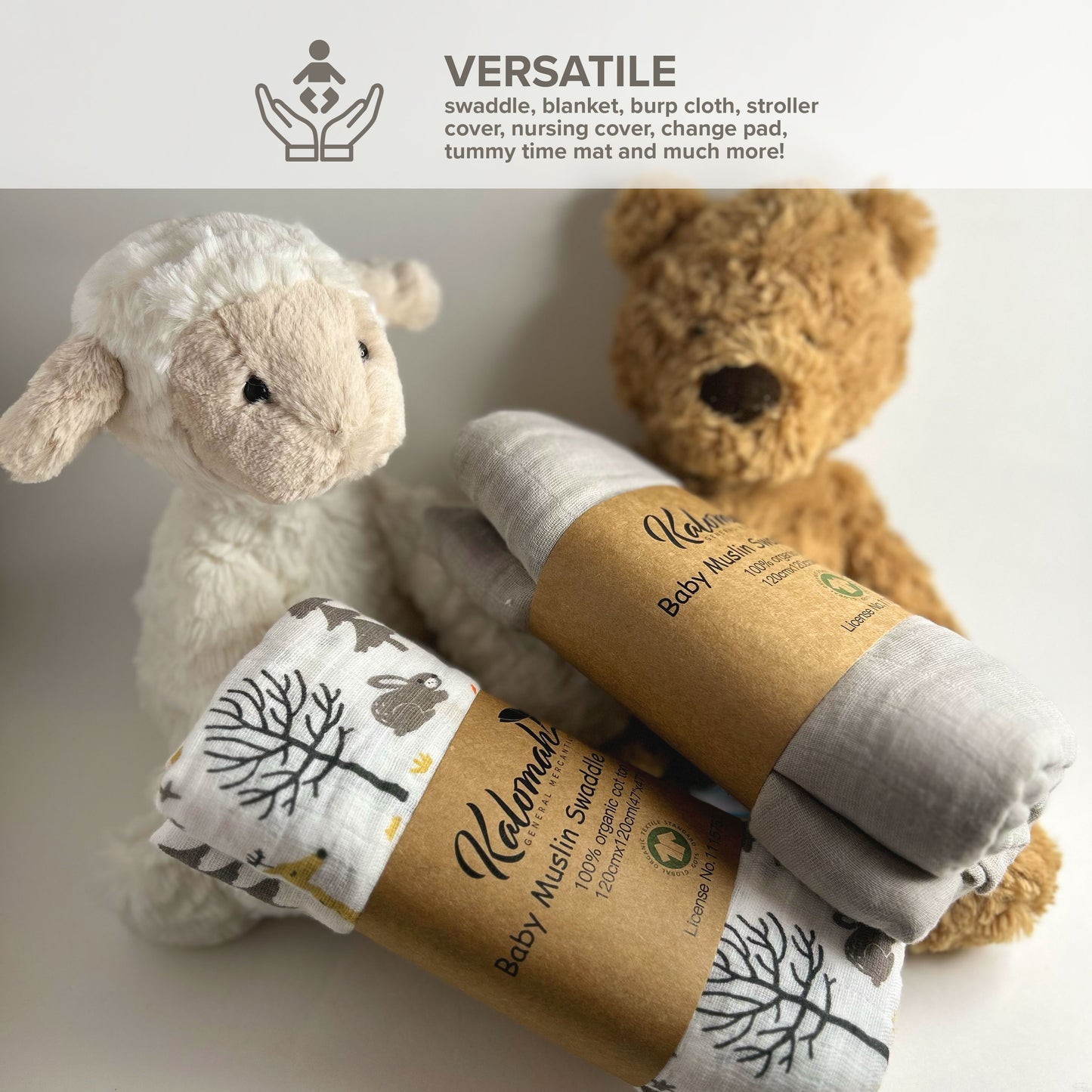 Organic Cotton Blankets | Muslin Swaddle | Kalomah General Mercantile