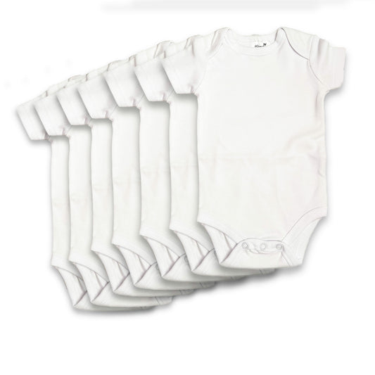 7-pack Organic Cotton Baby Bodysuits Short-Sleeve 